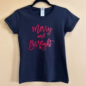 Disney Beauty and the Beast Christmas Tee Size Small